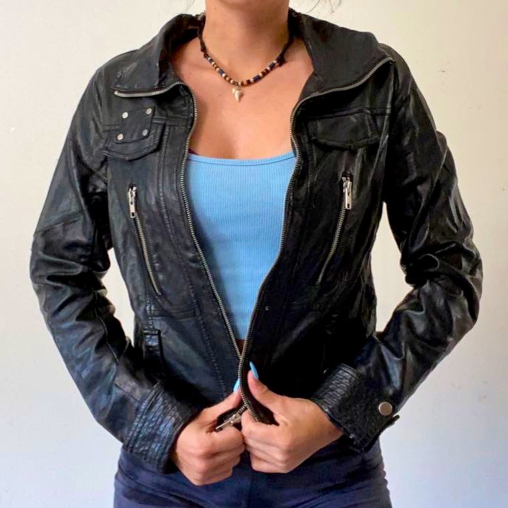 Black Leather Jacket Vintage